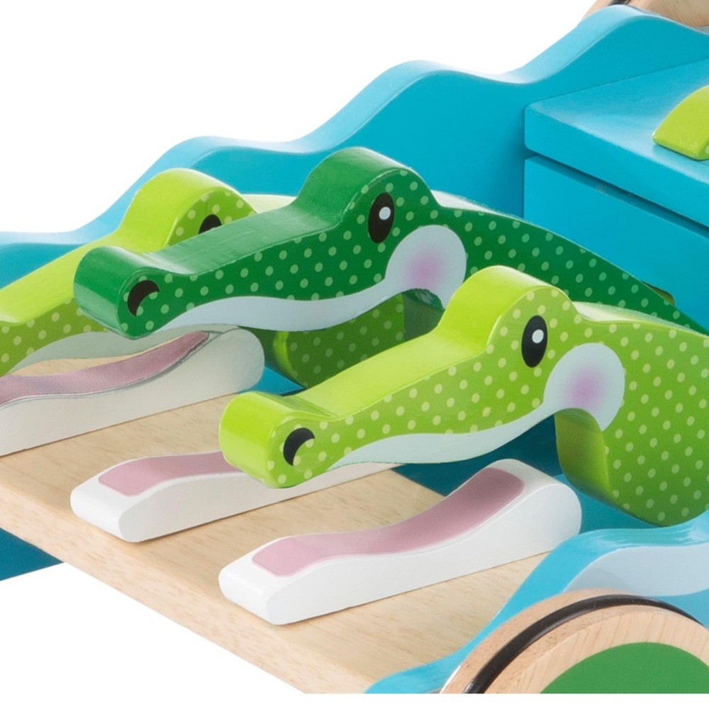 Colorful Wooden Crocodile Activity Walker - Picture 3 of 10